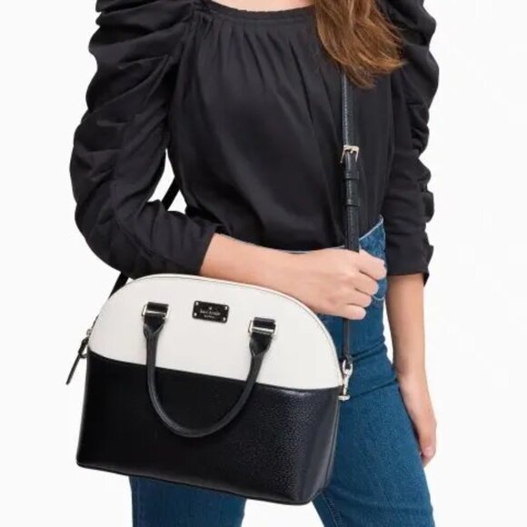 KATE SPADE~Grove Street Carli~ LEATHER CROSSBODY SHOULDER SATCHEL BAG - Picture 3 of 6